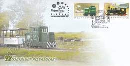 Hungary Hungarian Railway 2009 Train Locomotive Transport Vehicle (stamp FDC) - Covers & Documents