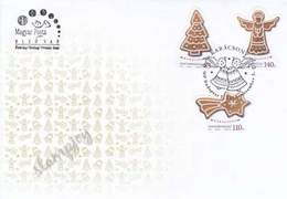 Hungary Christmas 2013 Festival Tree Angel (stamp FDC) *odd Shape *self Adhesive - Briefe U. Dokumente