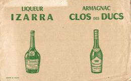 BUVARD LIQUEUR IZARRA ARMAGNAC CLOS DES DUCS - Liqueur & Bière