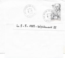 LETTRE RAON PLAAINE 8/8/88 - 1859-1959 Briefe & Dokumente