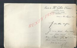 LETTRE DE 1896 ETUDE DE M GILLET NOTAIRE À CHASSY YONNE : - Manuscripts