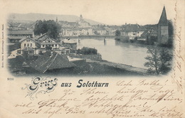 Gruss Aus Solothurn / Vorgelaufene Karte Geneveys 27.VI, 1899 - Andere & Zonder Classificatie