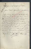 LETTRE DE 1892 ECRITE DE MIGENNES : - Manuscripts