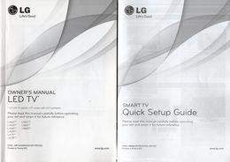 Manuels TV LG Modèles LA62/64/66/69/71/74 Et LN57/61/65 - Fernsehgeräte