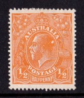 Australia 1923 King George V  1/2d Orange Single Wmk MH - ACSC 66(6)d - Nuevos