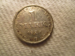 Germany : 1 Reichmark 1924 F - 1 Mark & 1 Reichsmark