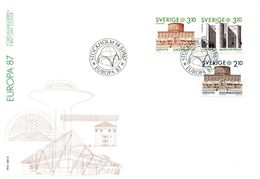 EUROPA CEPT SUEDE 1987 N° YVERT 1410/12 FDC - 1987