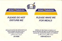 British Caledonian - Autocollants Pour Siège Passager - Stickers