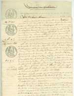 1840 Quatre Docs BEAUNE Marquis De Dree - Marquis De Richard D'Ivry - Savignieu De Champeaux Frecourt Bavray - Manuscripts