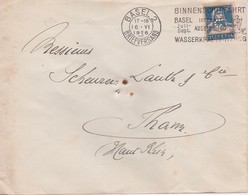 SUISSE 1926 LETTRE DE BALE PERFORE/PERFIN - Gezähnt (perforiert)