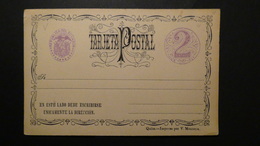 Ecuador - 1884 - 2 Centavos Post Card - Postal Stationery - Look Scan - Ecuador