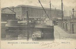 Bruxelles,   L' Entrepôt Et Les Bassins   -   1905  Naar  Verviers - Navegación - Puerto