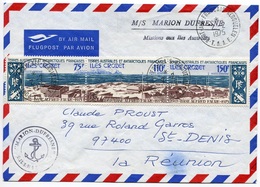 RC 6781 TAAF PA 36A - TRIPTYQUE BAS ALFRED FAURE SUR LETTRE MISSION MARION DUFRESNE SUR LETTRE TB - Poste Aérienne