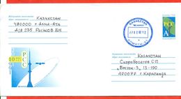 Kazakhstan 2001.Envelope With Printed Original Stamp. Communication. Envelopes Past The Mail. Very Good Condition. - Asia