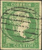 º 2 Cuartos Verde. Excelente Color Y Centraje. PIEZA DE LUJO. (Edifil 2018: 345€) - Andere & Zonder Classificatie