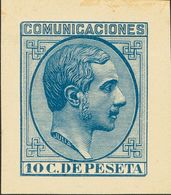 (*) 192P. 10 Cts Azul. PRUEBA DE PUNZON. MAGNIFICA. (Gálvez 1054) - Andere & Zonder Classificatie