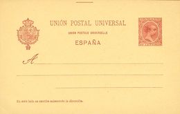 (*) EP31. 5 Cts Carmín Sobre Tarjeta Entero Postal. MAGNIFICA. (Edifil 2017: 77€) - Andere & Zonder Classificatie