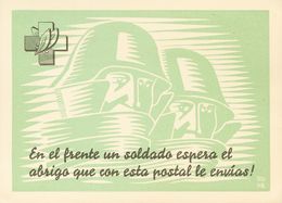 (*) Tarjeta Postal De ASISTENCIA A FRENTES Y HOSPITALES, Utilizada A Modo De Resguardo De Un Donativo. "En El Frente Un  - Andere & Zonder Classificatie