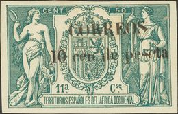 * 50Hhea. 10 Cts Sobre 50 Cts Verde. Variedad "SIN 1909". MAGNIFICO. (Edifil 2012: 68€) - Sonstige & Ohne Zuordnung