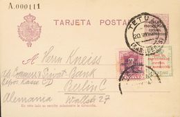 Sobre EP15, 74, 82. 1924. 15 Cts Violeta Sobre Tarjeta Entero Postal De TETUAN A BERUN (ALEMANIA), Con Franqueo Compleme - Andere & Zonder Classificatie