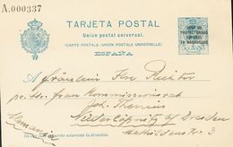 Sobre EP16. 1926. 25 Cts Azul Sobre Tarjeta Entero Postal De LARACHE A DRESDE (ALEMANIA) (sin Fechador De Origen Ni De L - Andere & Zonder Classificatie