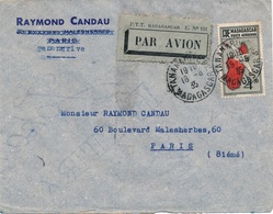 Lettre PTT Madagascar Tananarive Pour Paris - Storia Postale