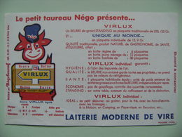 Buvard Laiterie Moderne De Vire - VIRLUX - Le Petit Taureau Négo  A Voir ! - Produits Laitiers