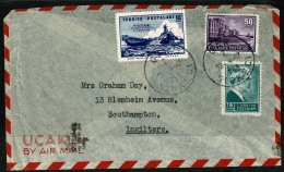 RB 1188 - 1947 Airmail Cover - Gar Turkey 76k Rate To Southampton UK - Brieven En Documenten