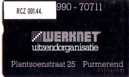 TELEFOONKAART LANDIS&GYR  NEDERLAND * WERKNET RCZ-001.44 * PURMERNED * ONGEBRUIKT * OPLAGE 100   * Cat.w. 600,00 - Privé