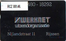 TELEFOONKAART LANDIS&GYR  NEDERLAND * WERKNET RCZ-001.46 * RIJSSEN * ONGEBRUIKT * OPLAGE 150 * Cat.w. 400,00 - Privé