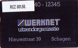 TELEFOONKAART LANDIS&GYR  NEDERLAND * WERKNET RCZ-001.50 * SCHAGEN * OPLAGE 350 - Privé