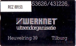 TELEFOONKAART LANDIS&GYR  NEDERLAND * WERKNET RCZ-001.53 * TILBURG * OPLAGE 150 * Cat.w. 400,00 - Privé