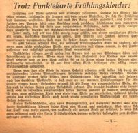 Trotz Punktekarte Fruehlingskleider   / Artikel, Entnommen Aus Zeitschrift / 1940 - Pacchi