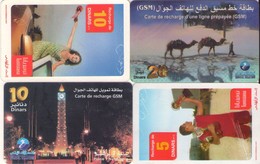 LOTE DE 4 TARJETAS TELEFONICAS DE TUNEZ (PREPAGO) (094) - Tunisie