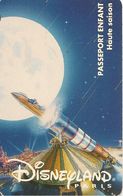 PASS-DISNEYLANDPARIS -1996-SPACE MOUNTAIN-FUSEE-ENFANT-V° N° S 019602-- EN HAUT A DROITE-TBE- - Toegangsticket Disney