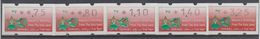 ISRAEL 1992 SIMA ATM CHRISTMAS SEASON'S GREETINGS FROM THE HOLY LAND 0.75 0.80 1.10 1.40 3.25 SHEKELS - Frankeervignetten (Frama)