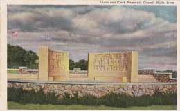 Iowa Council Bluffs Lewis And Clark Memorial Curteich - Council Bluffs