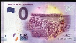 France - Billet Touristique 0 Euro 2018 N° 1904 (UEEE001904/5000)- PONT-CANAL DE BRIARE - Essais Privés / Non-officiels