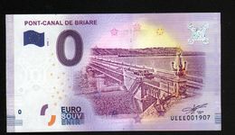 France - Billet Touristique 0 Euro 2018 N° 1907 (UEEE001907/5000) - PONT-CANAL DE BRIARE - Privatentwürfe