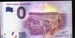France - Billet Touristique 0 Euro 2018 N° 1910 (UEEE001910/5000) - PONT-CANAL DE BRIARE - Privatentwürfe