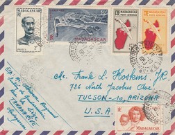 COVER MAGAGASCAR. 12 10 53. TANANARIVE  TO ARIZONA USA - Lettres & Documents