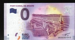 France - Billet Touristique 0 Euro 2018 N° 1915 (UEEE001915/5000) - PONT-CANAL DE BRIARE - Privatentwürfe