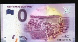 France - Billet Touristique 0 Euro 2018 N° 1920 (UEEE001920/5000) - PONT-CANAL DE BRIARE - Essais Privés / Non-officiels