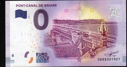 France - Billet Touristique 0 Euro 2018 N° 1921 (UEEE001921/5000) - PONT-CANAL DE BRIARE - Privatentwürfe