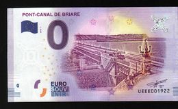 France - Billet Touristique 0 Euro 2018 N° 1922 (UEEE001922/5000) - PONT-CANAL DE BRIARE - Privatentwürfe
