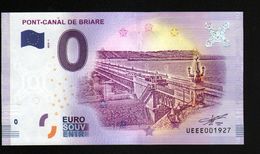 France - Billet Touristique 0 Euro 2018 N° 1927 (UEEE001927/5000) - PONT-CANAL DE BRIARE - Privatentwürfe