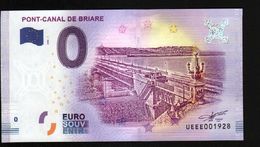 France - Billet Touristique 0 Euro 2018 N° 1928 (UEEE001928/5000) - PONT-CANAL DE BRIARE - Essais Privés / Non-officiels