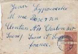 COVER POLSKA. 30 5 30. TARNOPOL TO FRANCE. CHANTIER N° 10 CHALON SUR SAONE - Covers & Documents