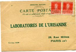 ARGENTINE CARTE POSTALE BON POUR UN FLACON ECHANTILLON D'URISANINE DEPART BUENOS AIRES ABR 18  1928 POUR LA FRANCE - Lettres & Documents