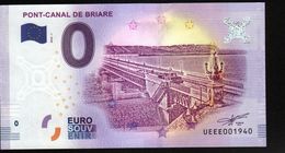 France - Billet Touristique 0 Euro 2018 N° 1940 (UEEE001940/5000) - PONT-CANAL DE BRIARE - Privatentwürfe